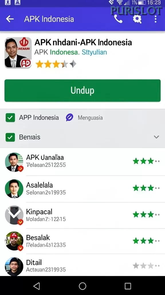 Cuplikan layar HUJANTOTO — menu navigasi